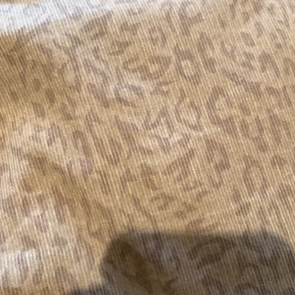 Gap 1969 Animal Print Corduroy Pants 27 real straight jeans NWOT tan & brown gap - Picture 2 of 5
